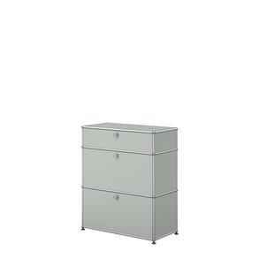 USM Haller Highboard 1x3 - 2 klepdeuren en uittrekbare lade - 29 lichtgrijs