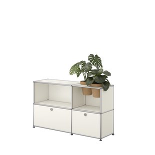 USM Haller A world of plants dressoir 2x2 - 2 potten - 24 zuiverwit
