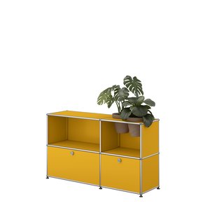 USM Haller A world of plants dressoir 2x2 - 2 potten - 25 goudgeel