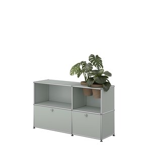 USM Haller A world of plants dressoir 2x2 - 2 potten - 29 lichtgrijs
