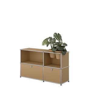 USM Haller A world of plants dressoir 2x2 - 2 potten - 31 beige