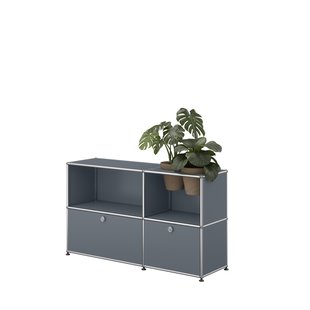 USM Haller A world of plants dressoir 2x2 - 2 potten - 32 middengrijs