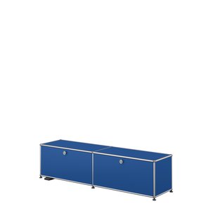 USM Haller Haller E TV/Hi-Fi lowboard 2x1 - 2 kleppen - 27 gentiaanblauw