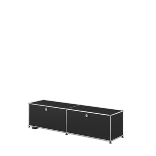 USM Haller Haller E TV/Hi-Fi lowboard 2x1 - 2 kleppen - 30 grafietzwart