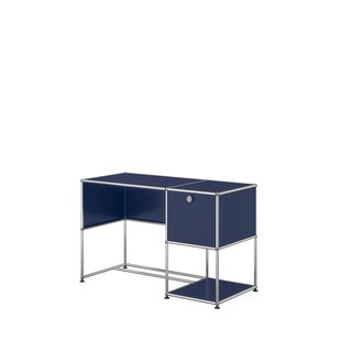 USM Haller Bureau met klepdeur - 34 staalblauw