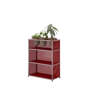 USM Haller A world of plants highboard 1x3 - 3 potten - 23 robijnrood