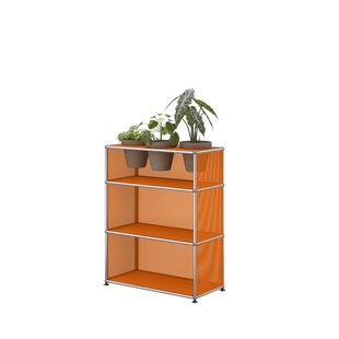 USM Haller A world of plants highboard 1x3 - 3 potten - 26 zuiveroranje