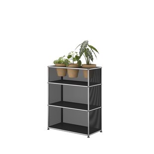 USM Haller A world of plants highboard 1x3 - 3 potten - 30 grafietzwart