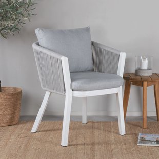 Nohr Tuinstoel 'Sauel' kleur Wit/Grijs