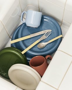 HAY Barro bordenset van 2 - dark blue - Ø 24 cm