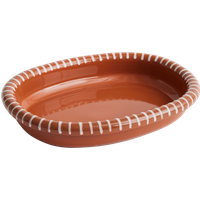 HAY Barro schaal ovaal - natural with stripes - L