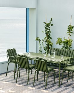 HAY Palissade Soft Gewatteerd kussen voor Dining Bench - olijf