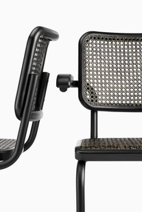 Thonet S 64 V Stoel donker gemêleerd - black