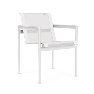 Knoll International 1966 eetkamerstoel met armleuningen - wit