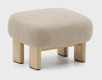Kave Home Hocker 'Cabana' Chenille, kleur Beige