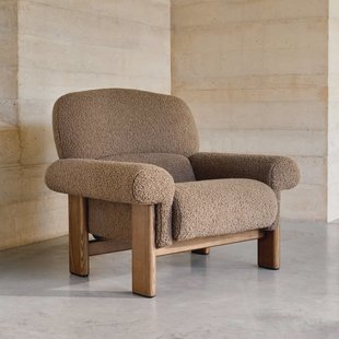 Kave Home Fauteuil 'Cabana' Bouclé, kleur Taupe