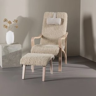 Nohr Fauteuil 'Tandra' Met voetenbank, kleur Zand