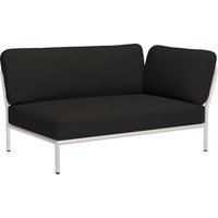 HOUE LEVEL Loungebank Gedempt Wit - Sunbrella Heritage - Char - Armleuning rechts