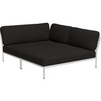 HOUE NIVEAU Knus hoekje Gedempt wit - Sunbrella Heritage - Char - rechts