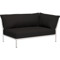 HOUE LEVEL 2 Loungebank Gedempt Wit - Sunbrella Heritage - Char - rechts