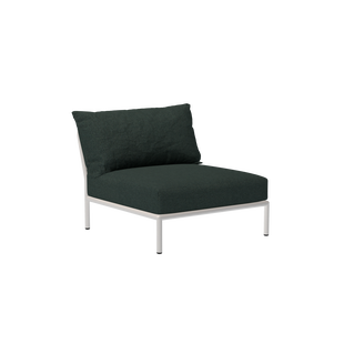 HOUE LEVEL 2 Loungestoel Gedempt wit - Sunbrella Heritage alpine green