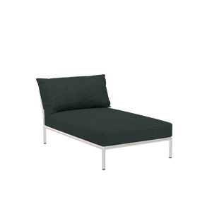 HOUE LEVEL 2 Chaiselounge Gedempt Wit - Sunbrella Heritage alpine green