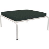 HOUE AVON Lounge Ottoman Muted White - Sunbrella Heritage alpine green