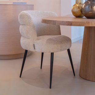 Richmond Eetkamerstoel 'Stella' Chenille, kleur Beige