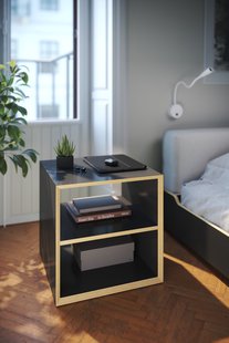 Müller Möbelwerkstätten Bijzettafel Vertiko Dice - antraciet