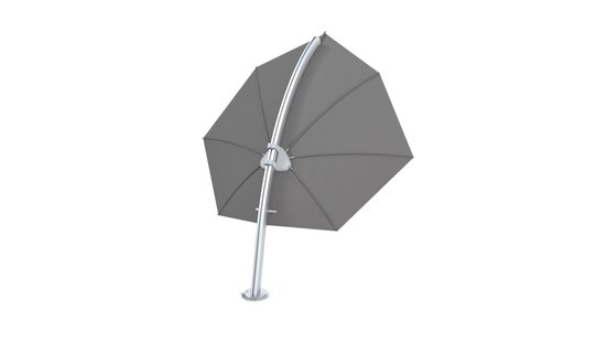 Umbrosa Icarus ALU parasol - grey - zonder paraplustandaard