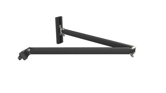 Umbrosa Paraflex UX Wall Volledig Zwart parasol - met parasolstandaard