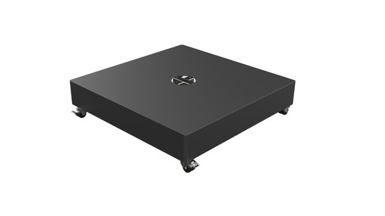 Umbrosa Eclipsum UX Volledig zwarte parasol - met parasolstandaard