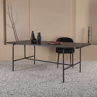 Nohr Eettafel 'Tramel' MDF, 200 x 90cm, kleur Zwart