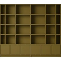 Muuto Stacked Storage Bookcase Configuratie 1 - brown green