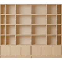 Muuto Stacked Storage Bookcase Configuratie 1 - eiken