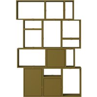Muuto Stacked Storage Bookcase Configuratie 2 - brown green