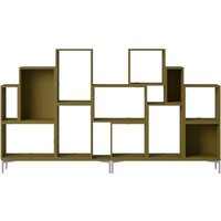 Muuto Stacked Storage Bookcase configuratie 3 - brown green