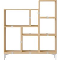 Muuto Stacked Storage Bookcase configuratie 5 - eiken