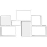 Muuto Stacked Storage Bookcase configuratie 6 - wit