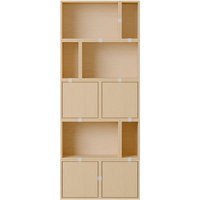 Muuto Stacked Storage Bookcase configuratie 8 - eiken