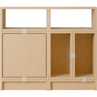 Muuto Stacked Storage Office Configuratie 5 - eiken