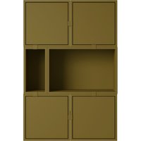 Muuto Stacked Storage Sideboard Configuratie 4 - brown green