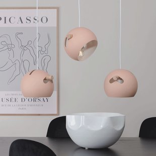 Nohr Hanglamp 'Reem' 3-lamps, kleur Roze
