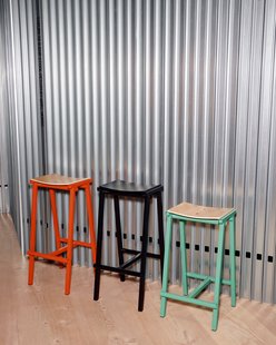 HAY Taburete 8 barkruk - H75 cm - black