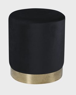 Nohr Poef 'Jarron' Velvet, kleur Zwart