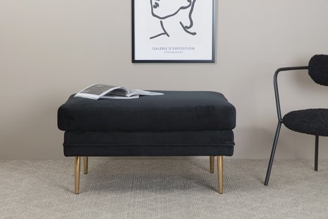 Nohr Hocker 'Tylan' Velvet, kleur Zwart