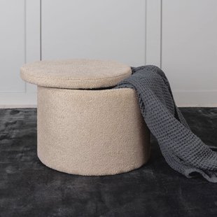 Nohr Poef 'Geralyn' Teddy, kleur Beige