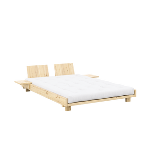 Karup Design Sociaal Bed - 101 clear lacquered - met rugleuning - mit Beistelltische - 140 x 200 cm