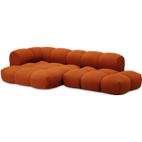 Objekte unserer Tage Sander Sofa Design 06 MAX links (4-zits) - A Perfect Flower Col. 008 amber