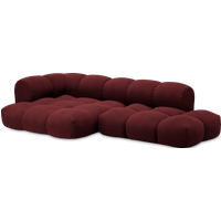 Objekte unserer Tage Sander Sofa Design 06 MAX links (4-zits) - A Perfect Flower Col. 005 Maroon